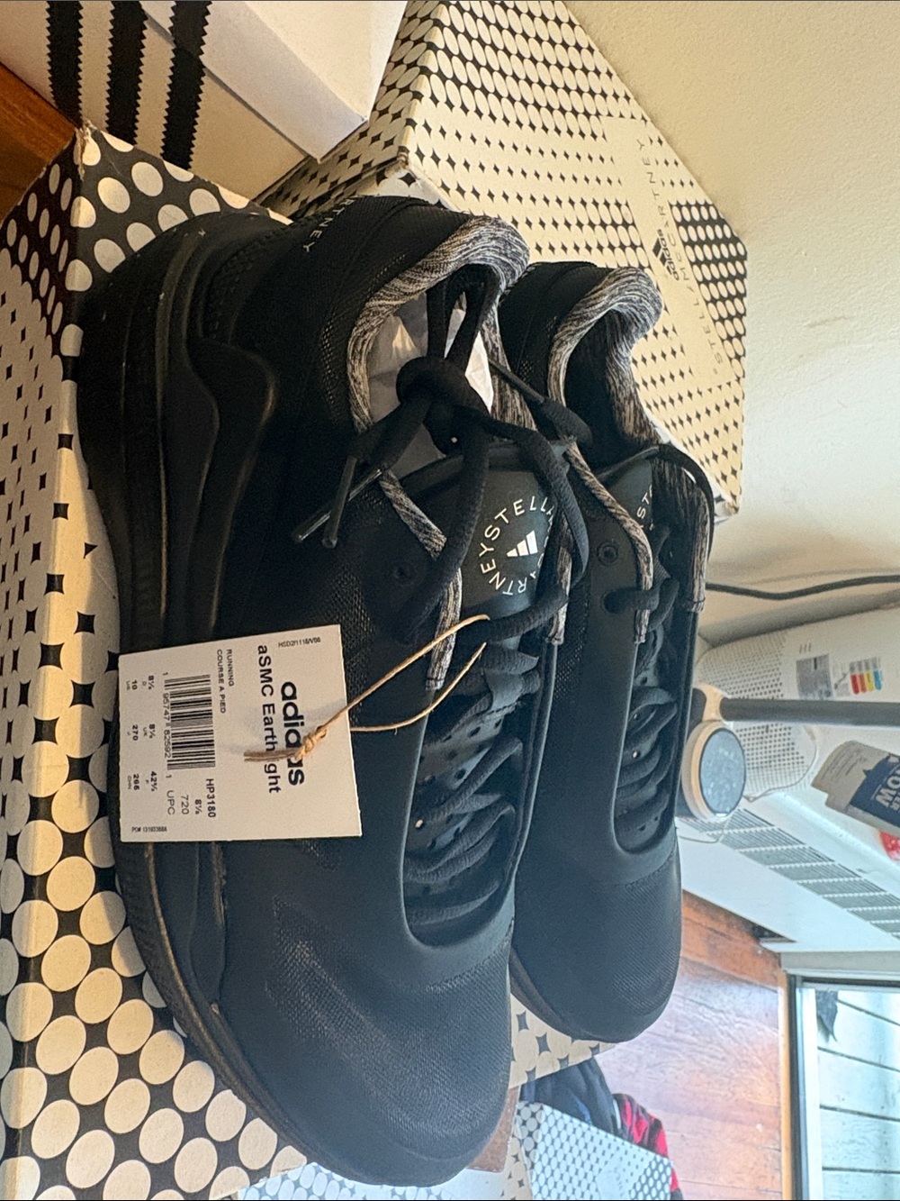 adidas Black Men's Running Sneakers with Grey Collar Trim